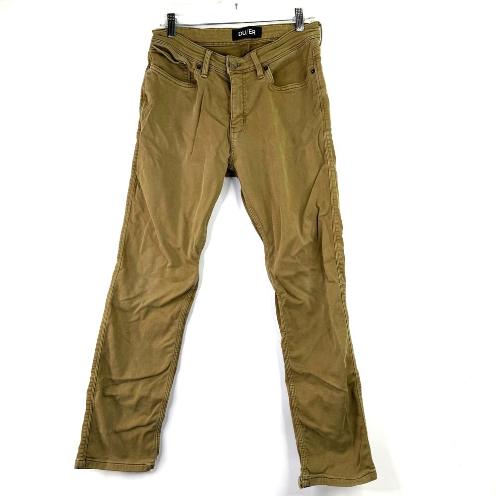 DU/ER Men's N2X Green Relaxed Fit No Sweat Straight Pants Size 31